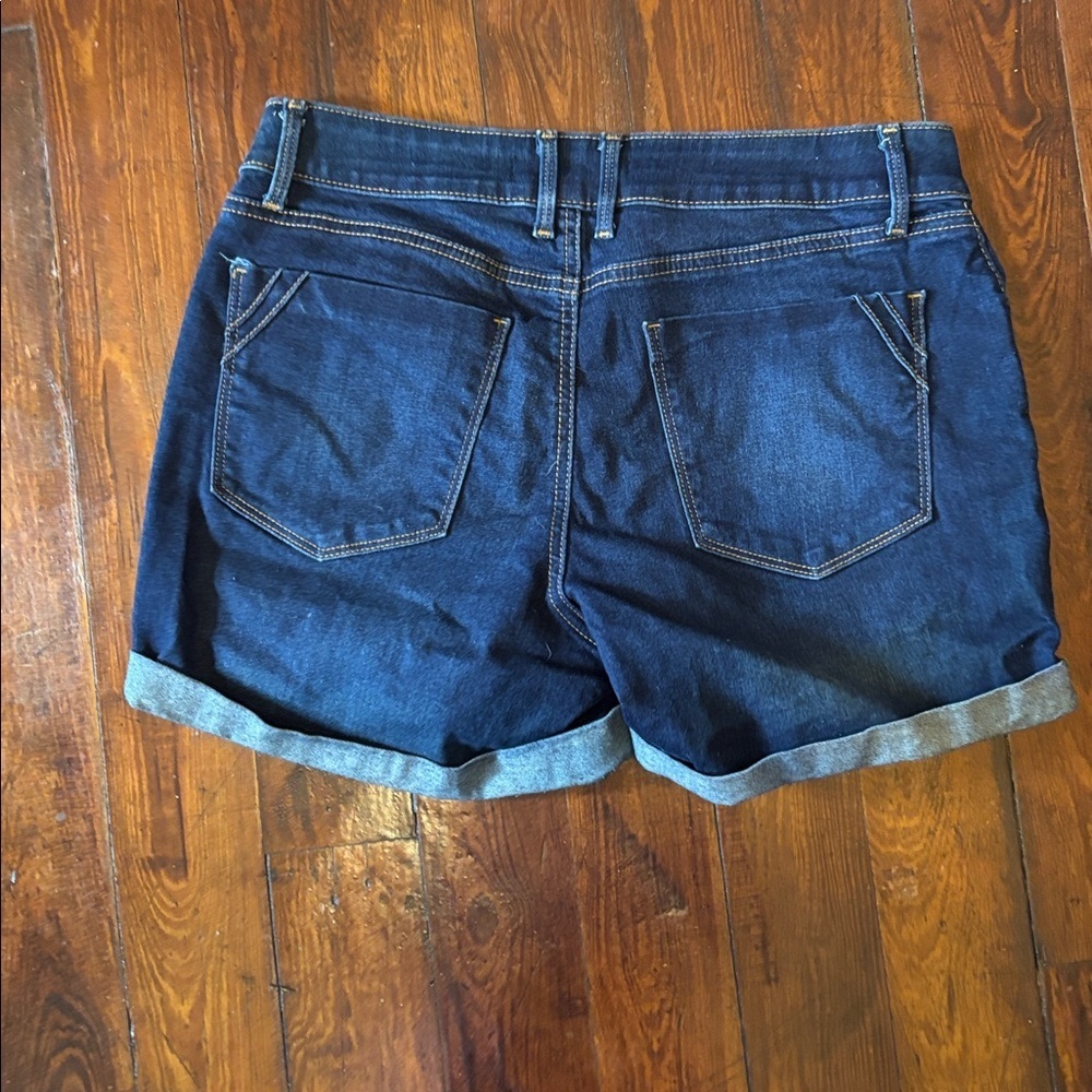 Apt. 9 Dark Blue Jean Shorts with Cuffs  -Size 10 - Picture 3 of 5